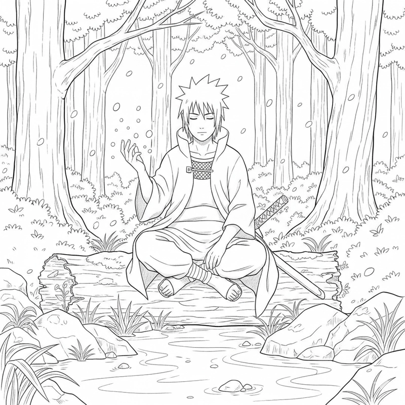 Hình tô màu Sasuke Lục Đạo