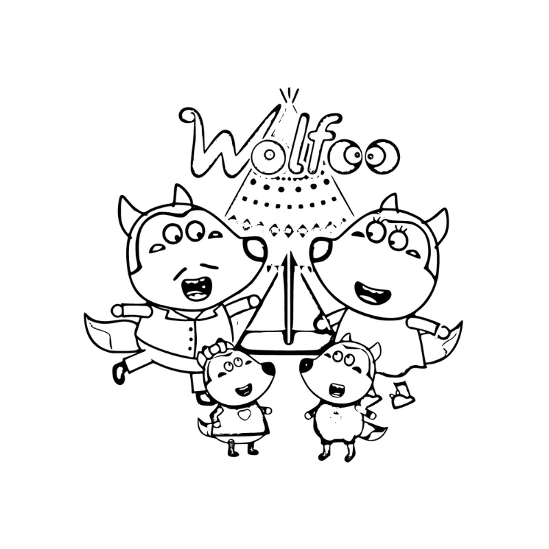 Hình tô màu Wolfoo phù hợp bé mới bắt đầu