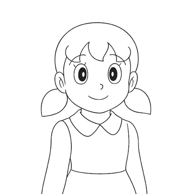 Hình tô màu Xuka đơn giản cho bé tập vẽ