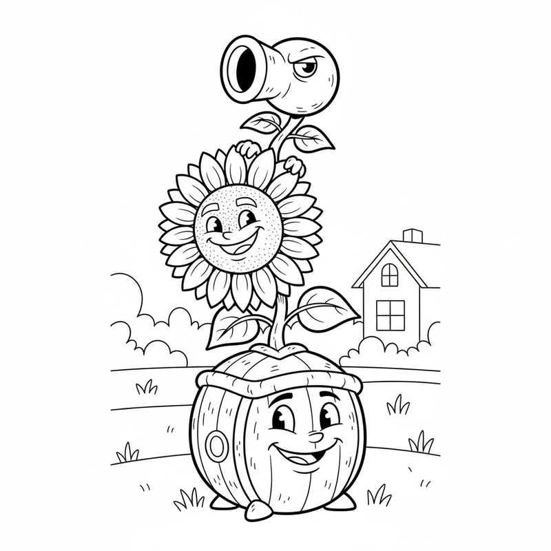 Hình tô màu Zombie dễ tô