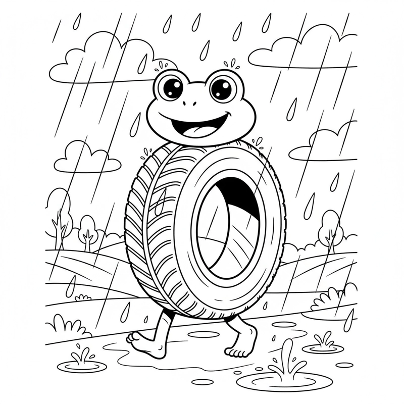 Hình tô màu ambalabu lốp xe