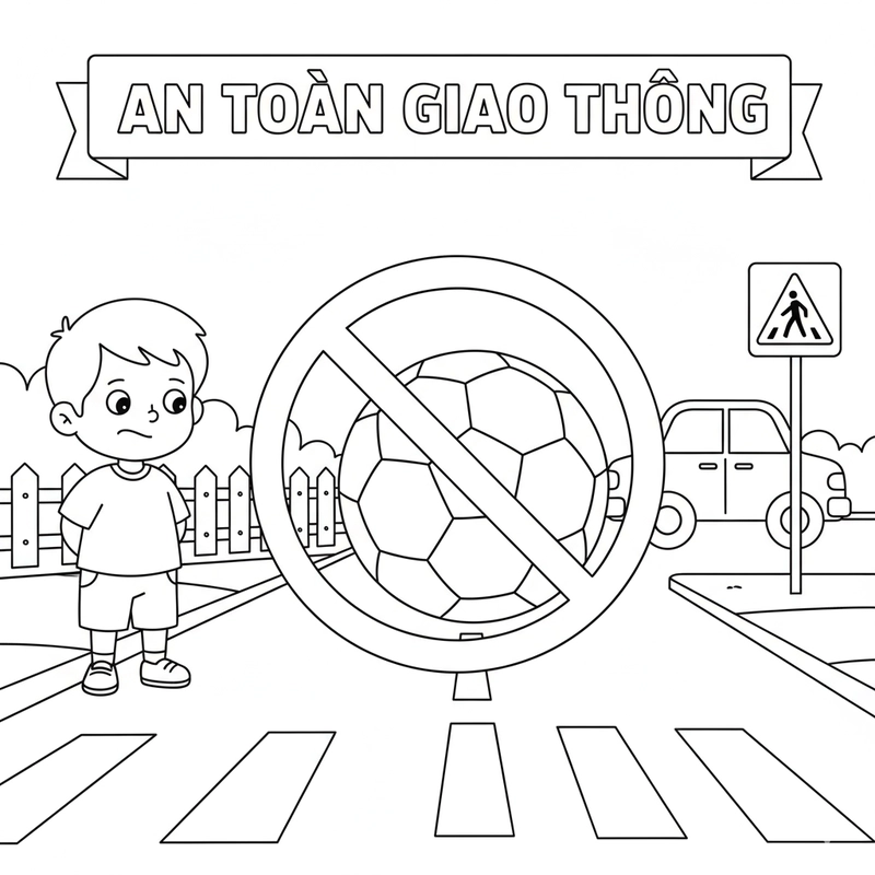 Hình tô màu biển báo giao thông