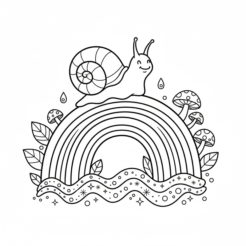 Hình tô màu con ốc sên cho bé