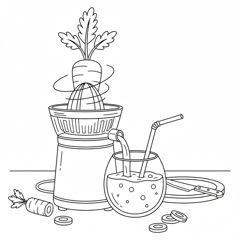 Hình tô màu củ cà rốt cho bé sáng tạo