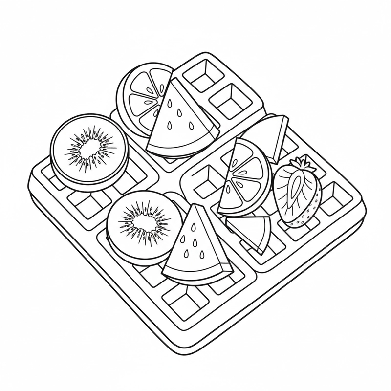 Hình tô màu đồ ăn vặt dễ thương