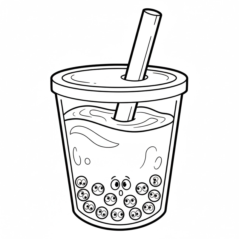 Hình tô màu đồ uống cho bé