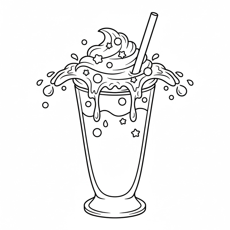 Hình tô màu đồ uống đẹp mắt