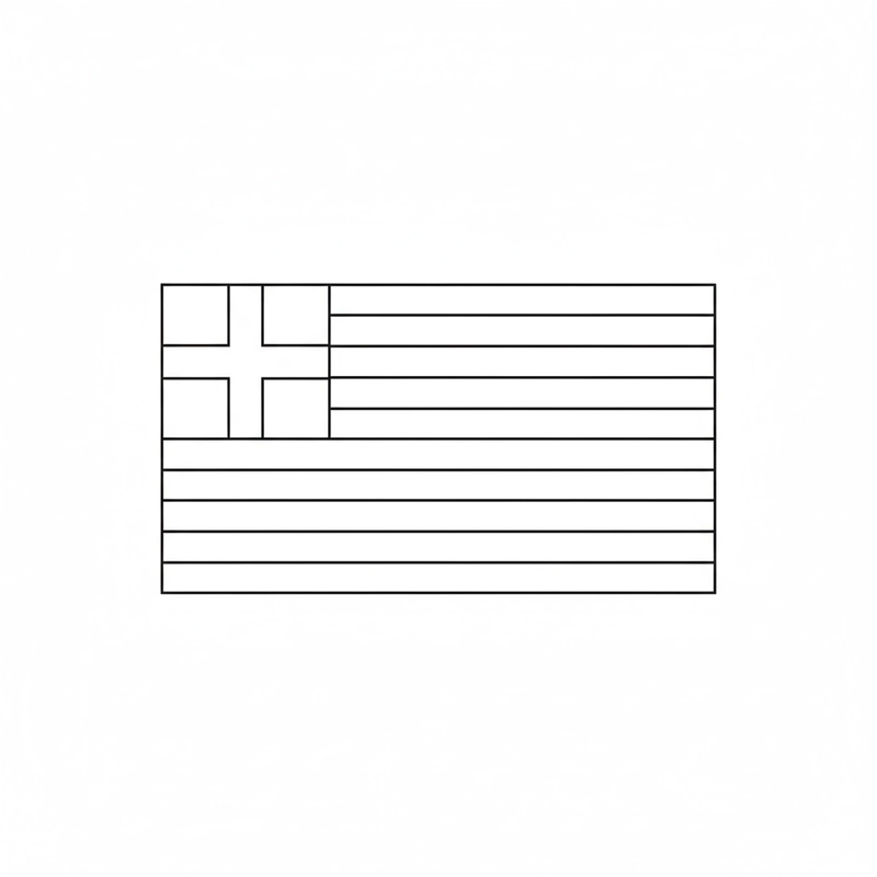 Hình tô màu lá cờ Hy Lạp