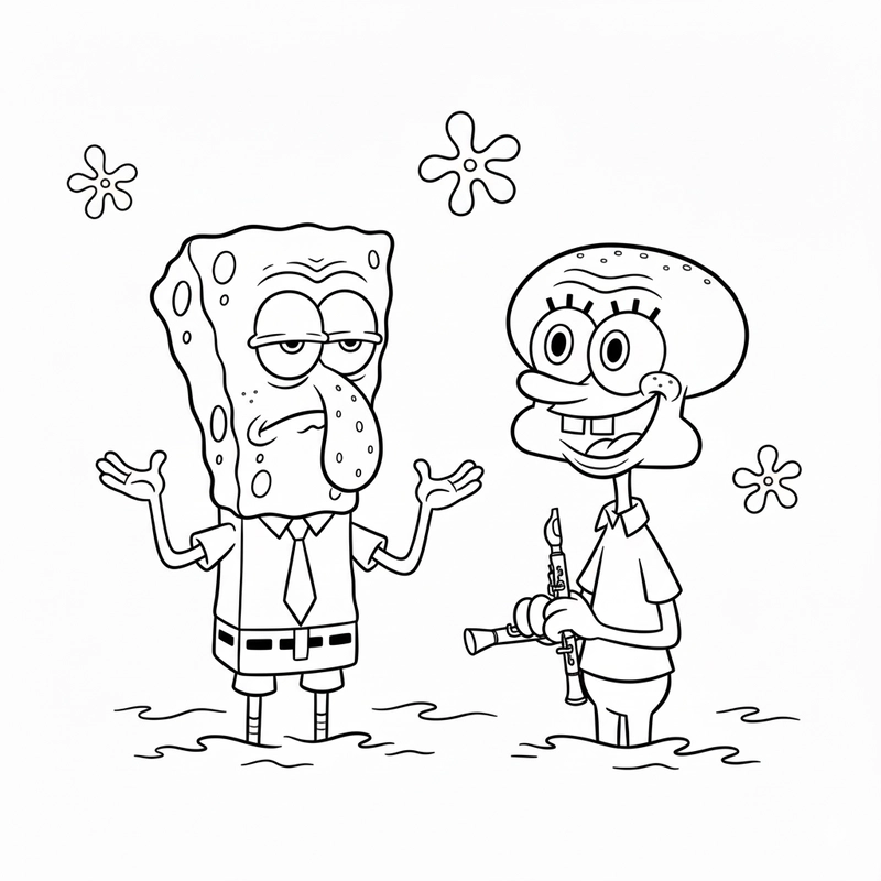 Hình tô màu meme cute sáng tạo