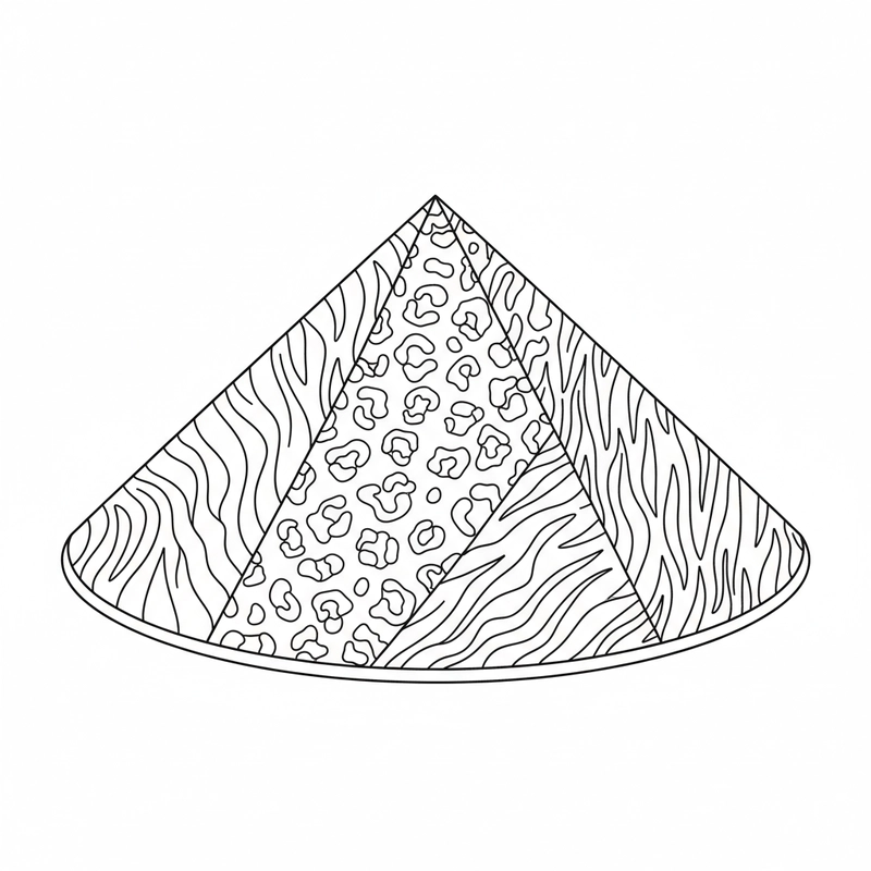 Hình tô màu nón lá dễ thương cho bé