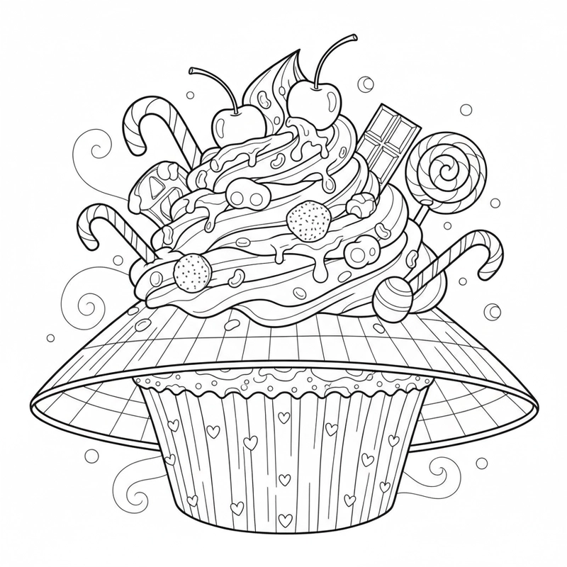 Hình tô màu nón lá đẹp và cute