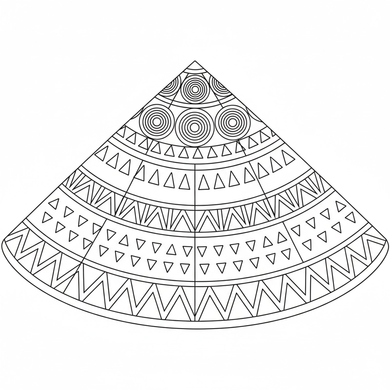 Hình tô màu nón lá tinh tế