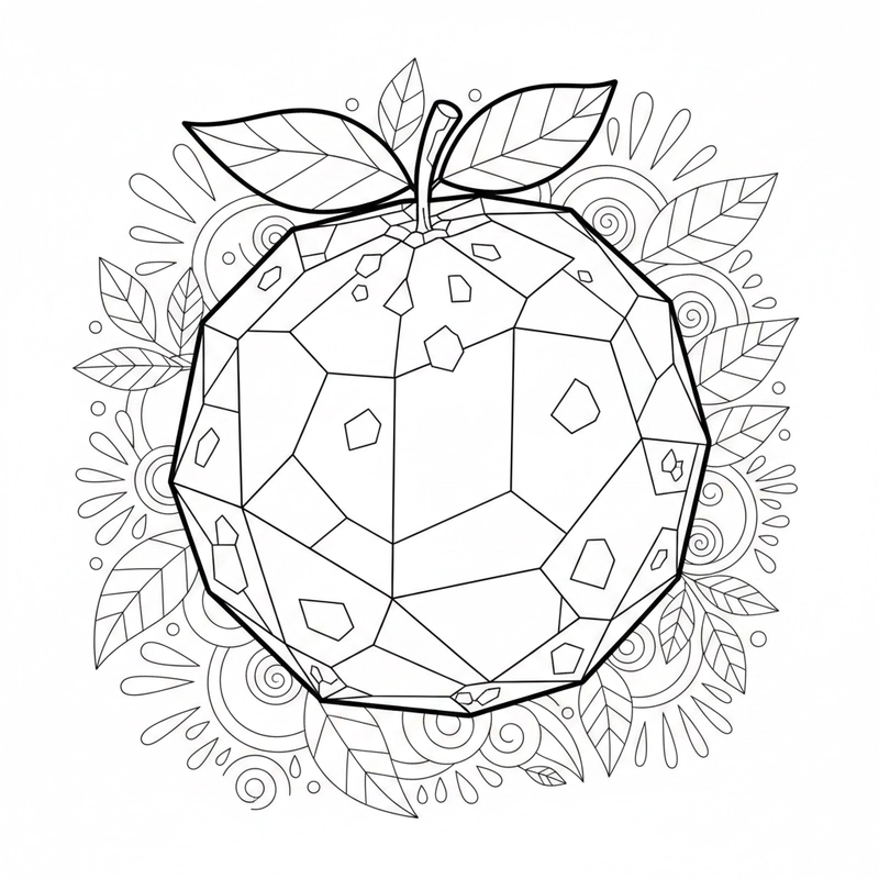 Hình tô màu quả cam sinh động