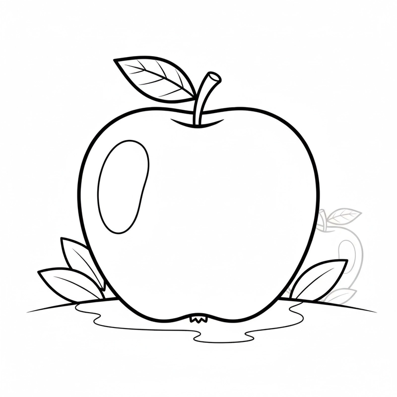 Hình tô màu quả táo sáng tạo