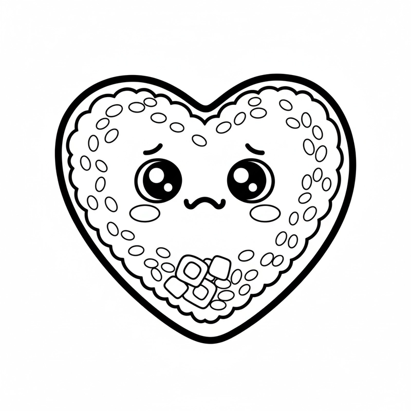 Hình tô màu sushi cute