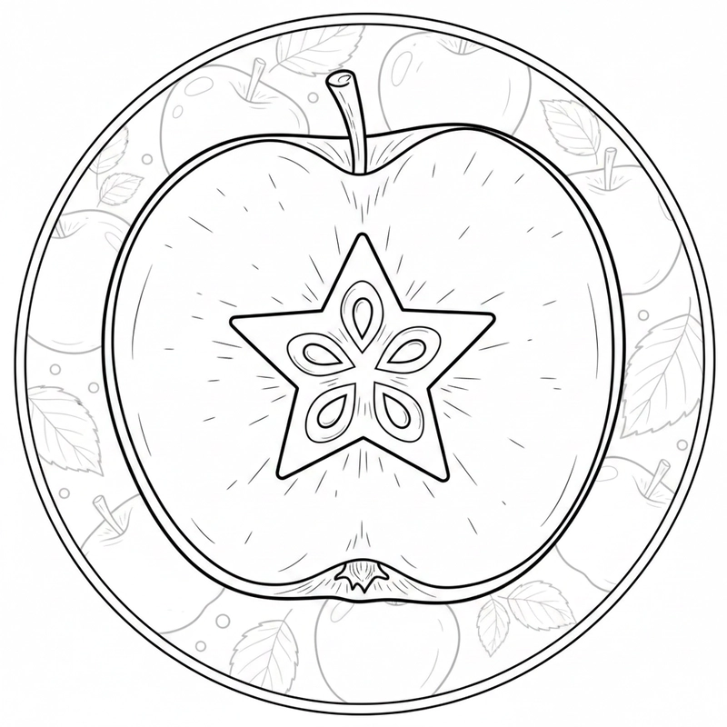 Hình tô màu táo dễ tập tô