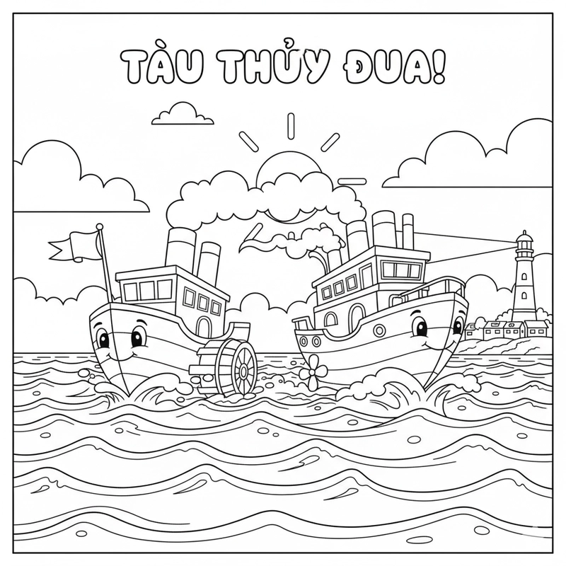 Hình tô màu tàu chiến