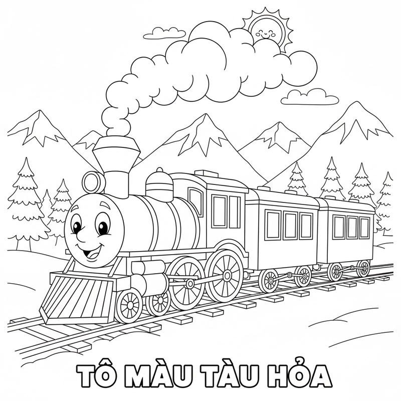 Hình tô màu tàu hỏa