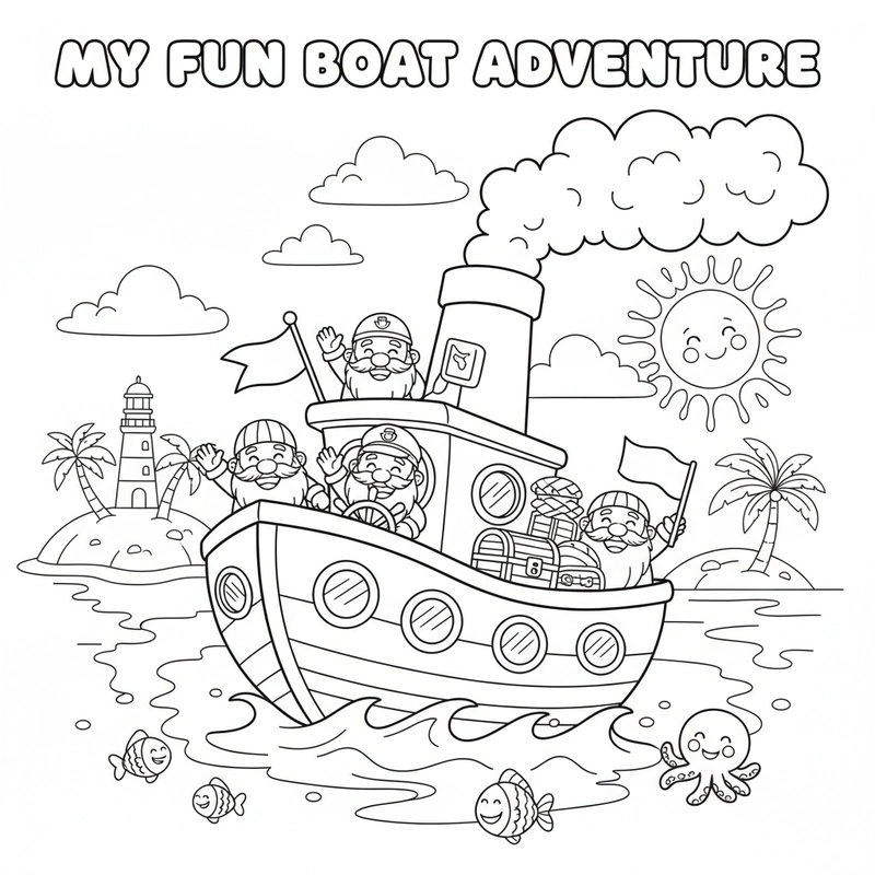 Hình tô màu tàu hơi nước