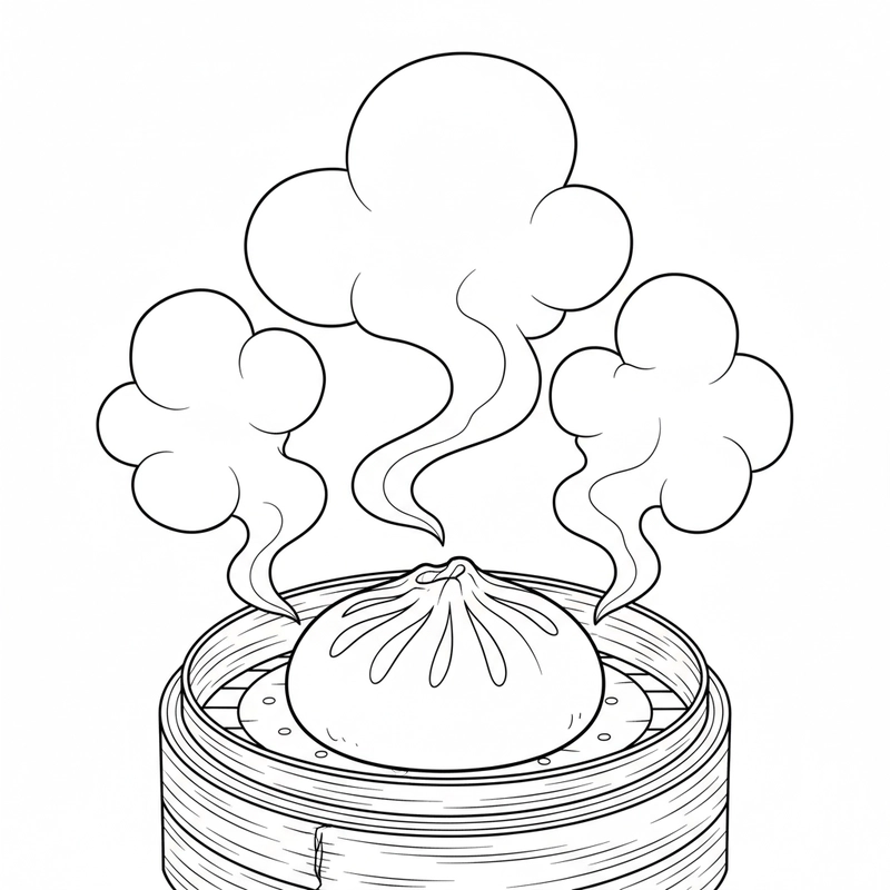 Hình tô màu thức ăn giúp bé nhận biết