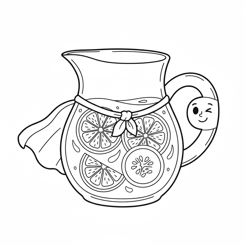 Hình tô màu trà sữa cute