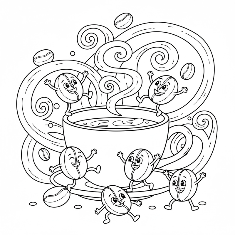 Hình tô màu trái cây và bánh ngọt đẹp