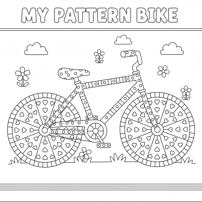 Hình tô màu xe đạp đẹp
