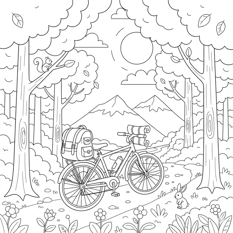 Hình tô màu xe đạp mini