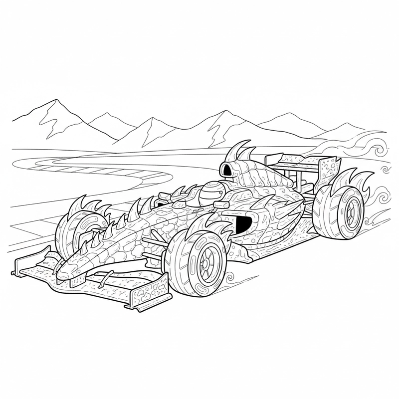 Hình tô màu xe đua F1 cực ngầu