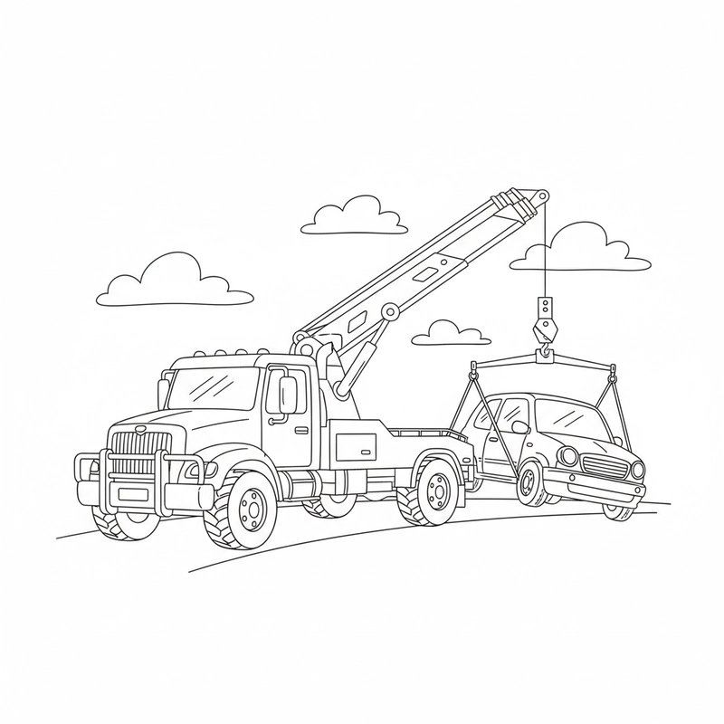 Hình tô màu xe tải sinh động