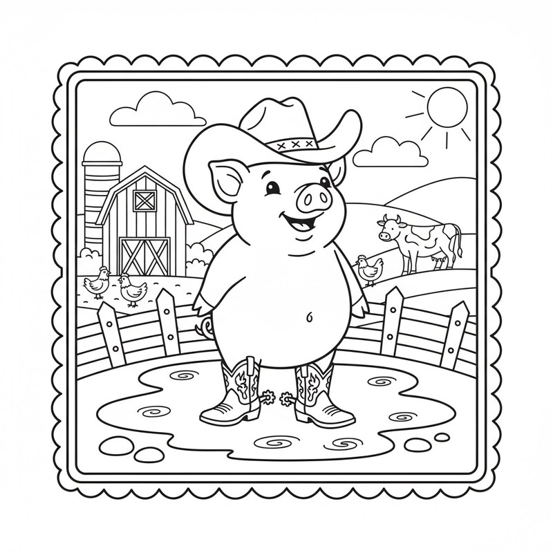 Hình tô nông trại đáng yêu