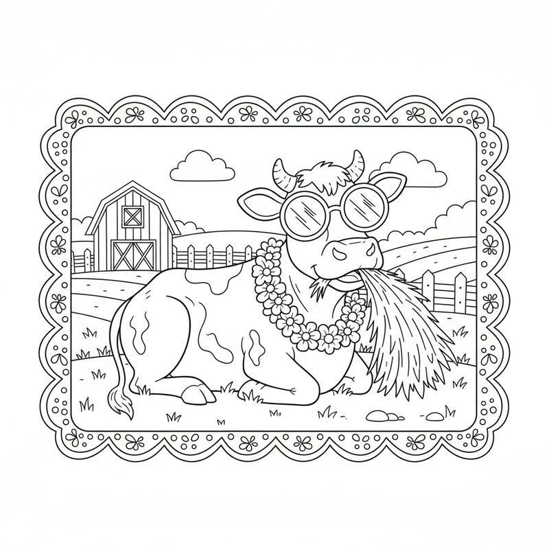 Hình tô nông trại đẹp dễ in