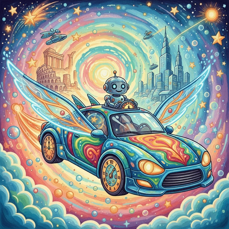 Hình tranh vẽ ô tô mơ ước đẹp và nổi bật