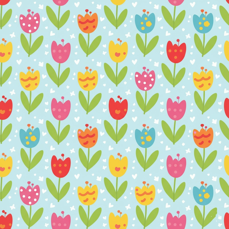 Hình tulip cute đơn giản