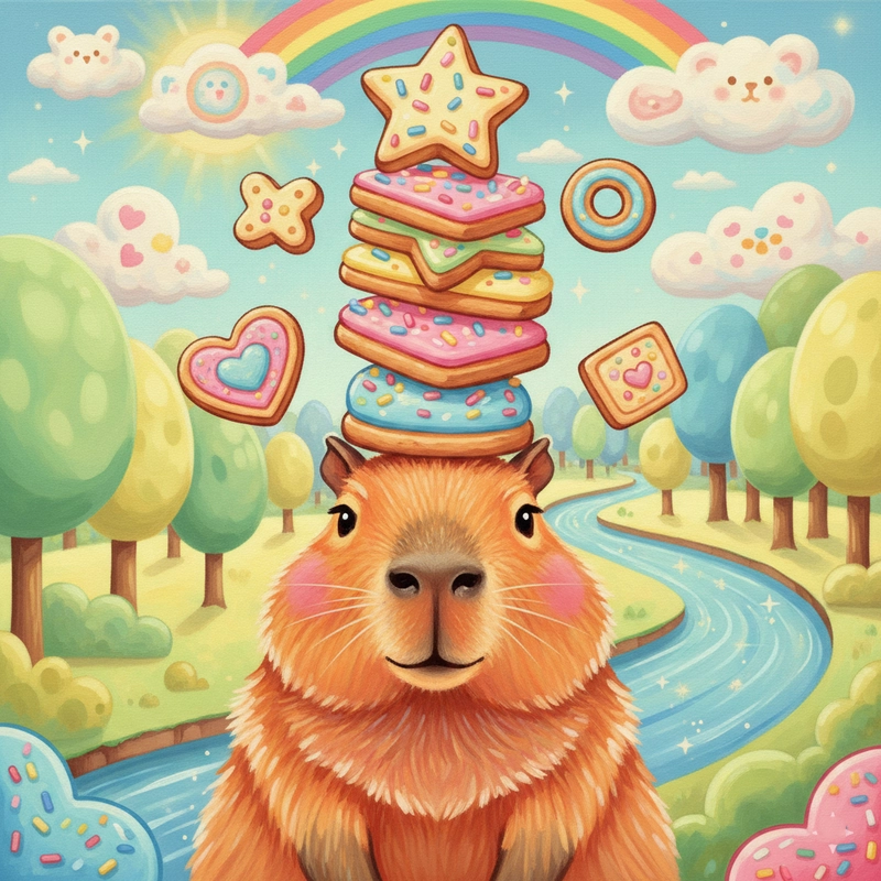 Hình vẽ Capybara cute dễ phác họa