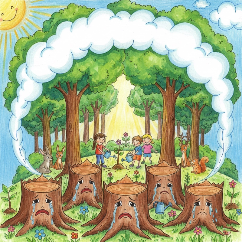 Hình vẽ khuyến khích hạn chế chặt phá rừng