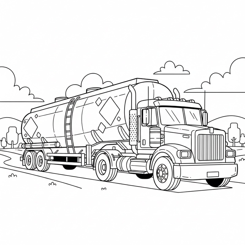 Hình xe bồn chở xăng dễ tô