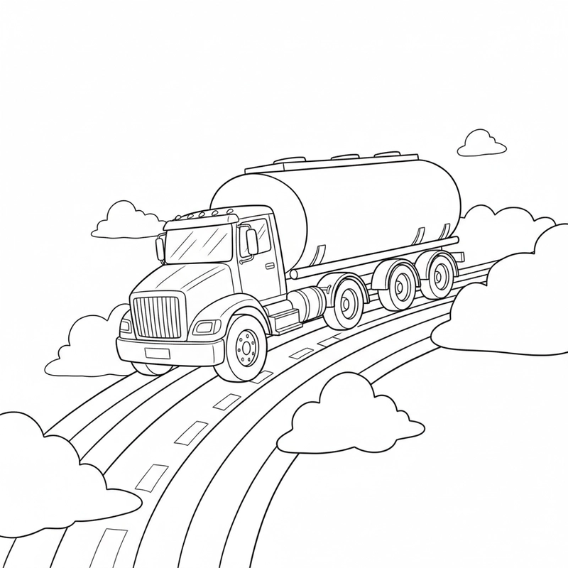 Hình xe bồn đáng yêu cho bé