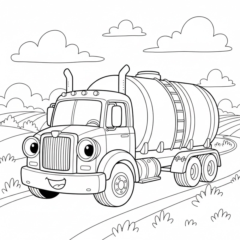 Hình xe bồn ngộ nghĩnh