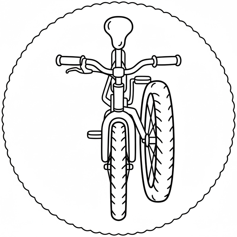 Hình xe đạp cho bé tô màu