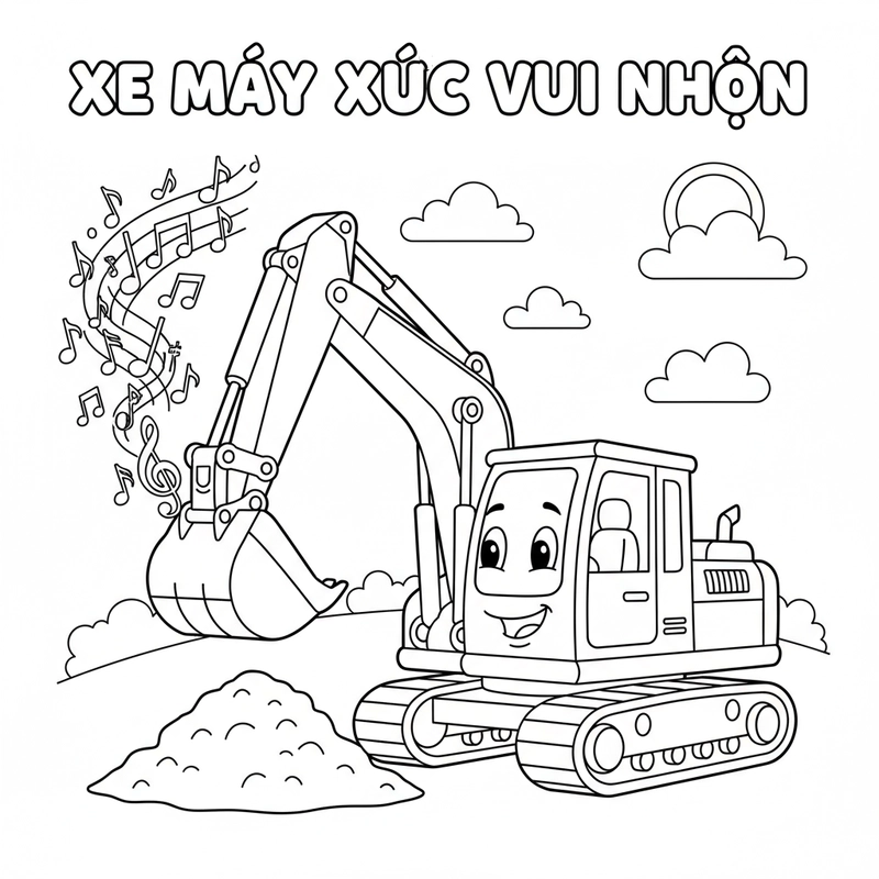 Hình xe máy xúc dễ tô