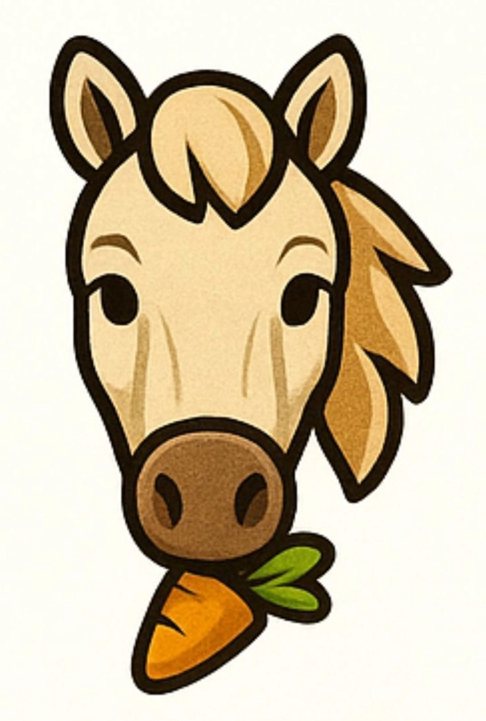 Horse sticker dễ thương phù hợp giới trẻ