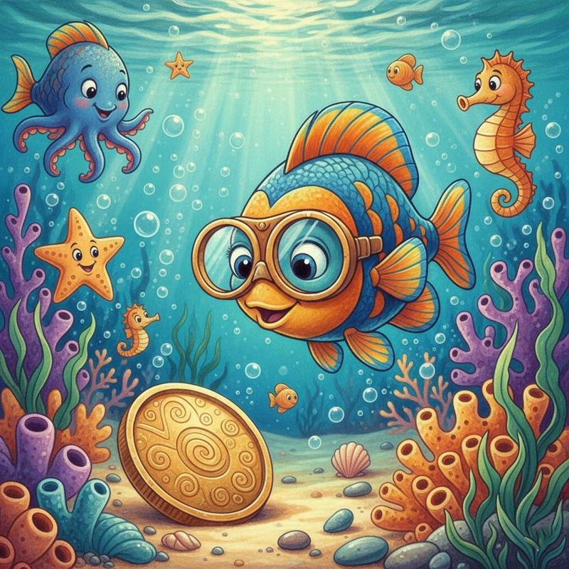 Mẫu đại dương đơn giản cho bé vẽ