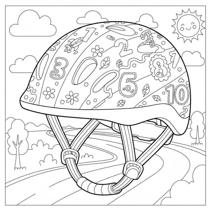 Mẫu mũ bảo hiểm xe đạp tô màu sáng tạo