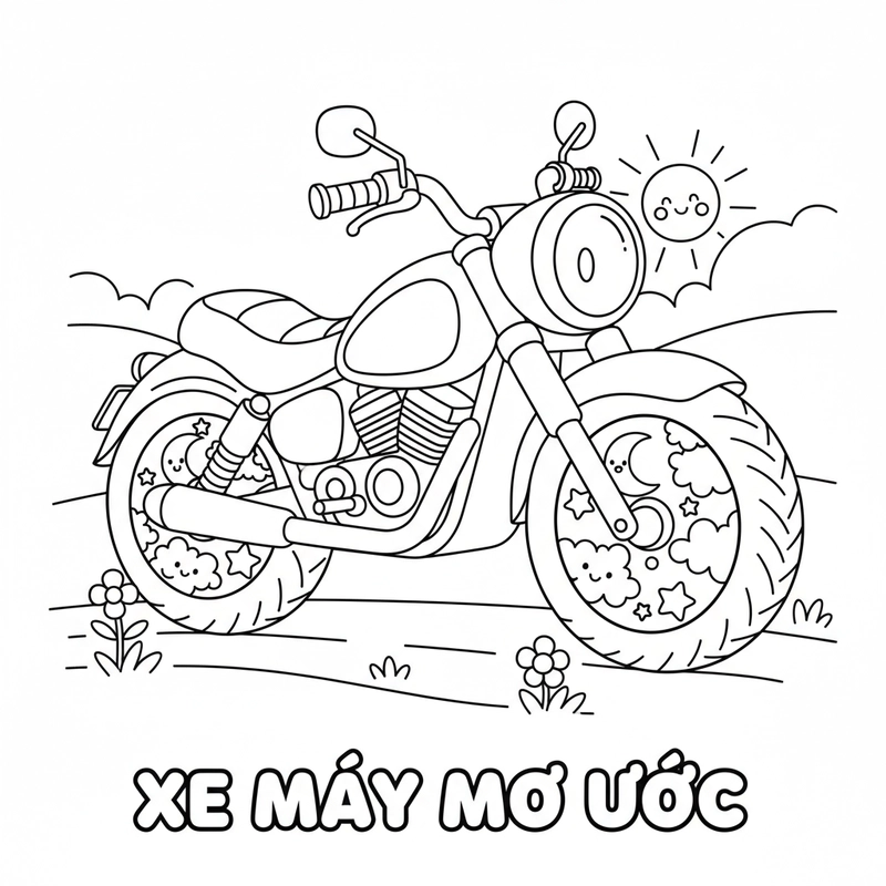 Mẫu tô màu xe máy đẹp