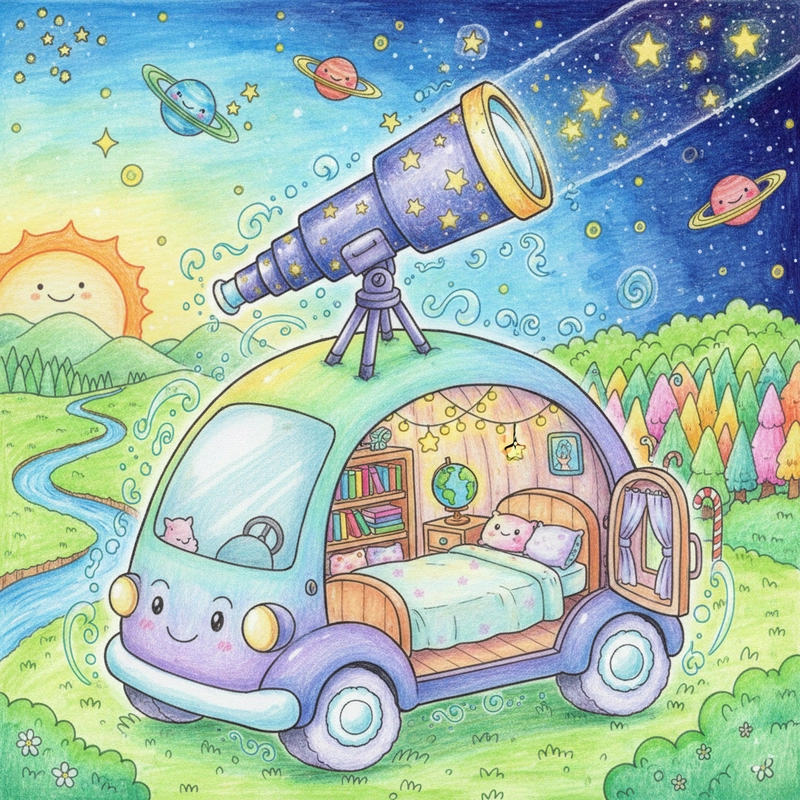 Mẫu tranh chiếc ô tô mơ ước phù hợp lớp nhỏ