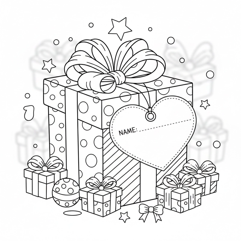 Mẫu tranh hộp quà đẹp cho bé tập tô