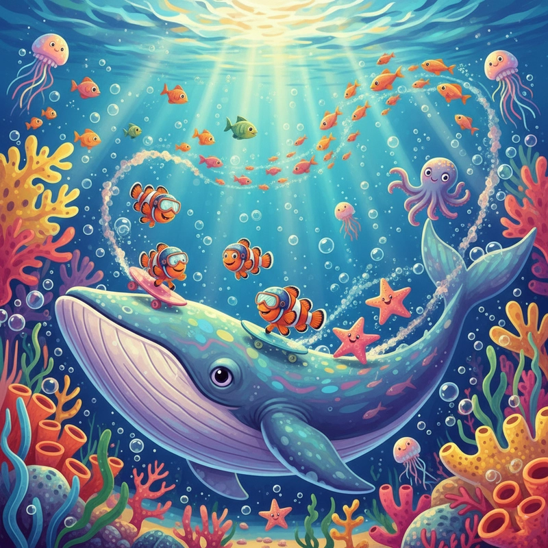 Mẫu vẽ biển sâu hài hòa màu