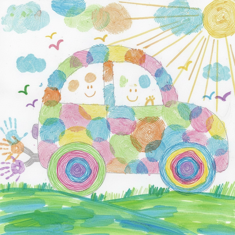 Mẫu vẽ ô tô mơ ước dễ vẽ cho học sinh tiểu họ