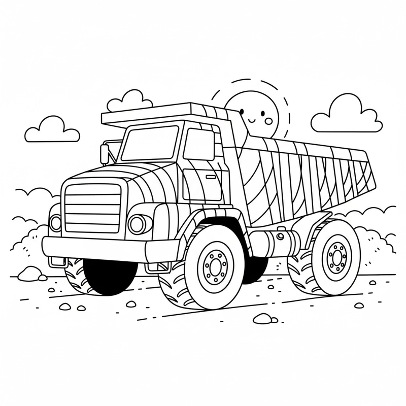 Mẫu xe ben tô màu dành cho bé mới học tô